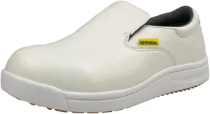 DDTX Slip Oil Resistant Slip-on Mens Work Shoes Black/White