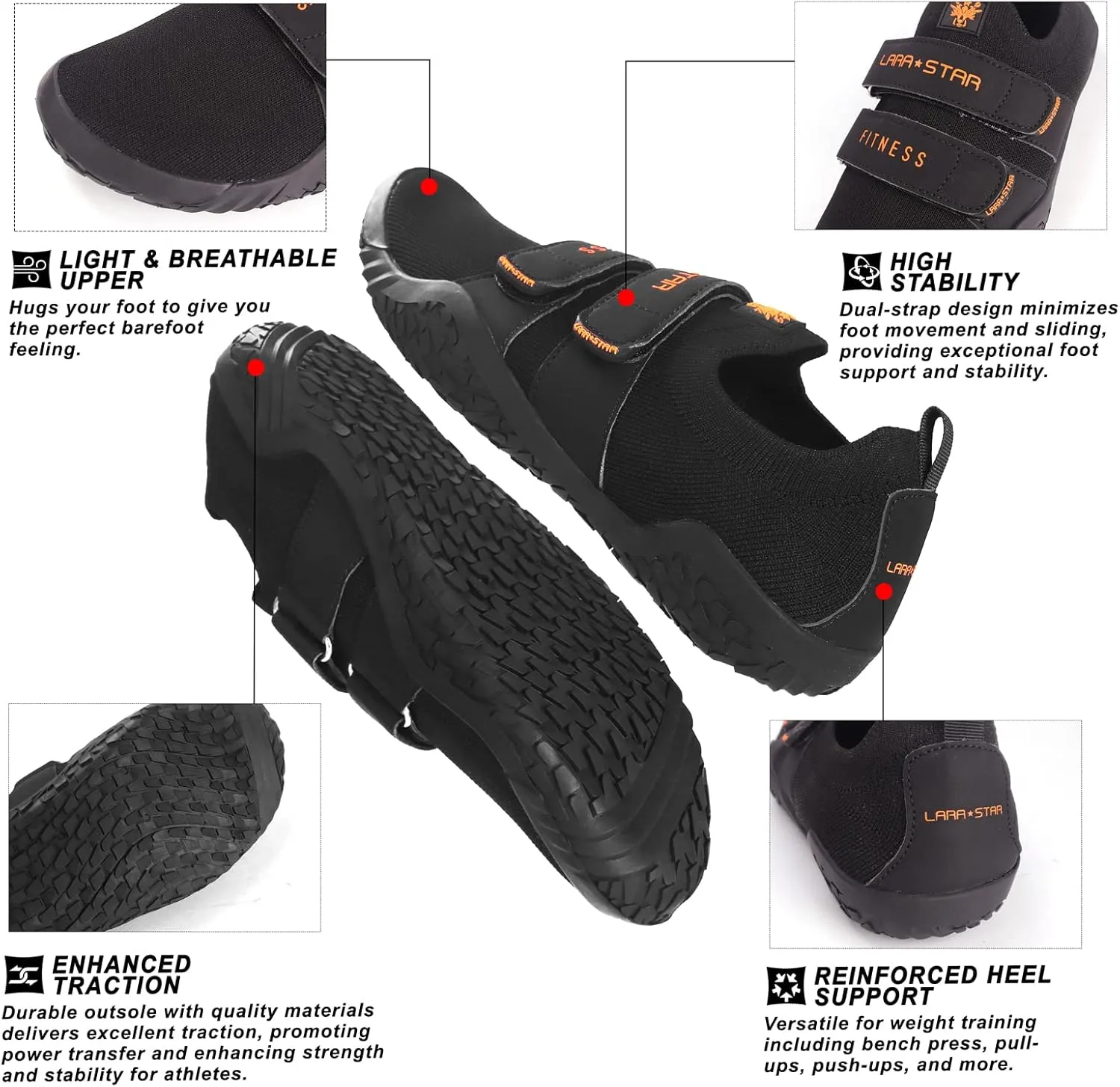 Deadlift Shoes Cross-Trainer|Barefoot & Minimalist Shoe|Fitness Shoes