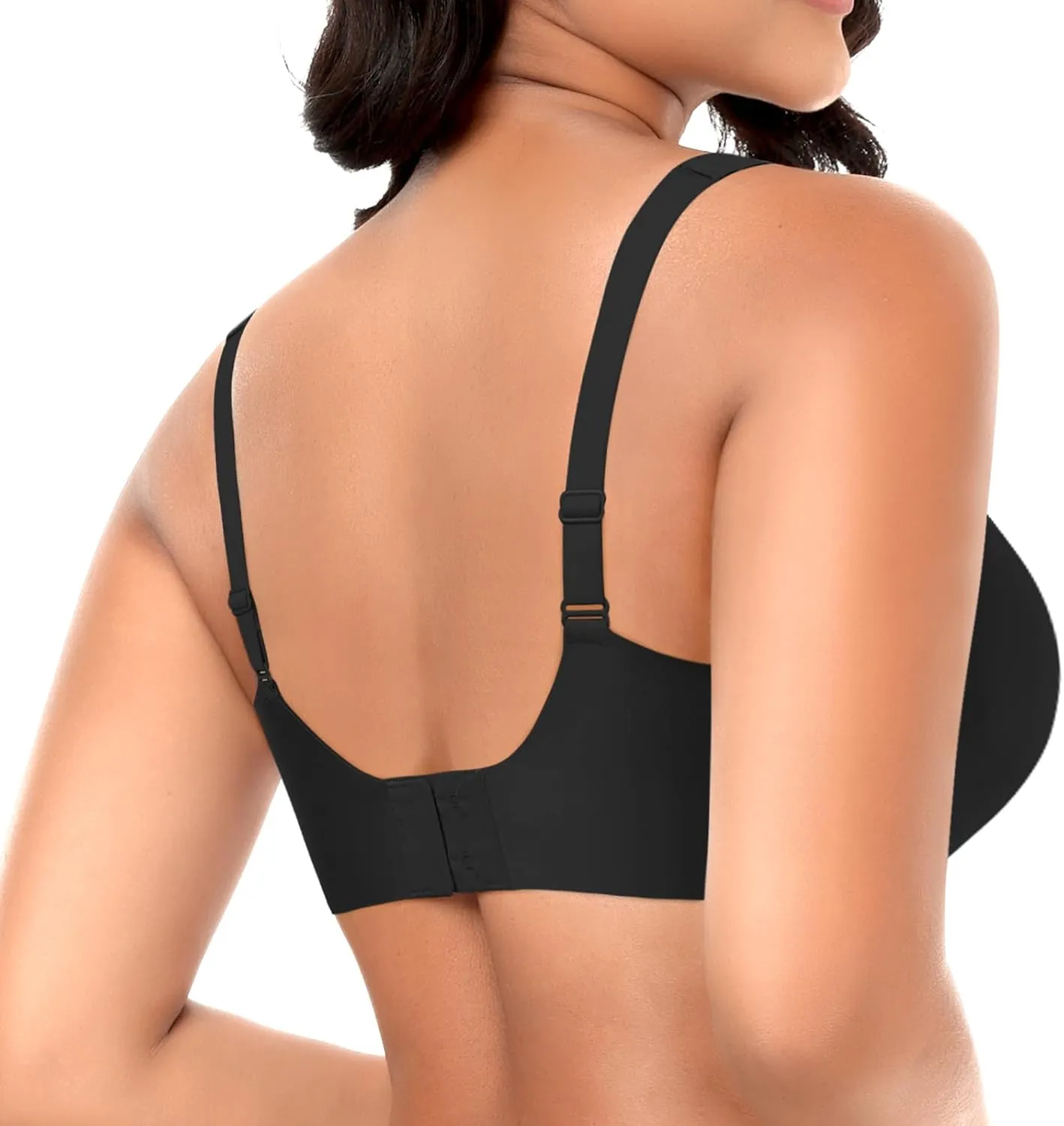 Deep V Wireless Bras for Women Seamless No Underwire Bra Comfortable Everyday Wirefree Bras