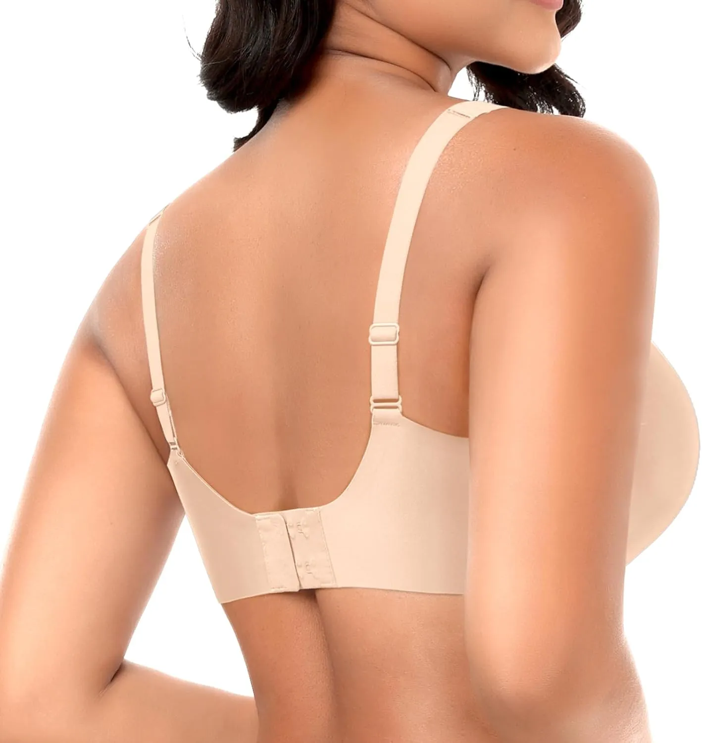 Deep V Wireless Bras for Women Seamless No Underwire Bra Comfortable Everyday Wirefree Bras
