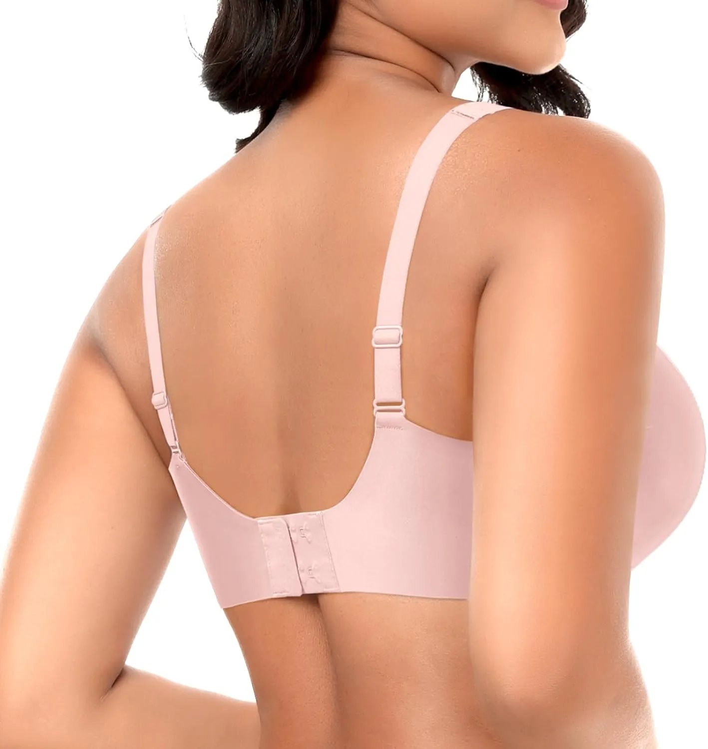 Deep V Wireless Bras for Women Seamless No Underwire Bra Comfortable Everyday Wirefree Bras