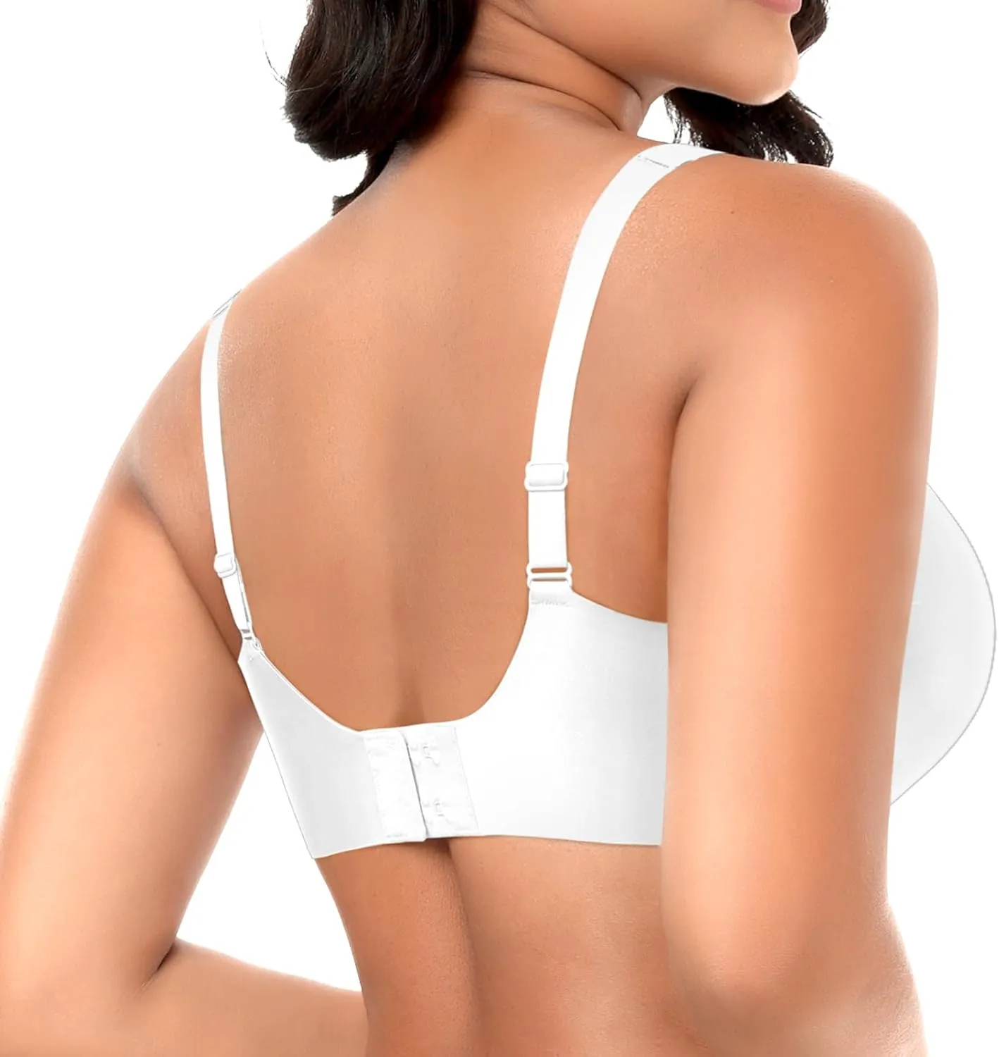 Deep V Wireless Bras for Women Seamless No Underwire Bra Comfortable Everyday Wirefree Bras