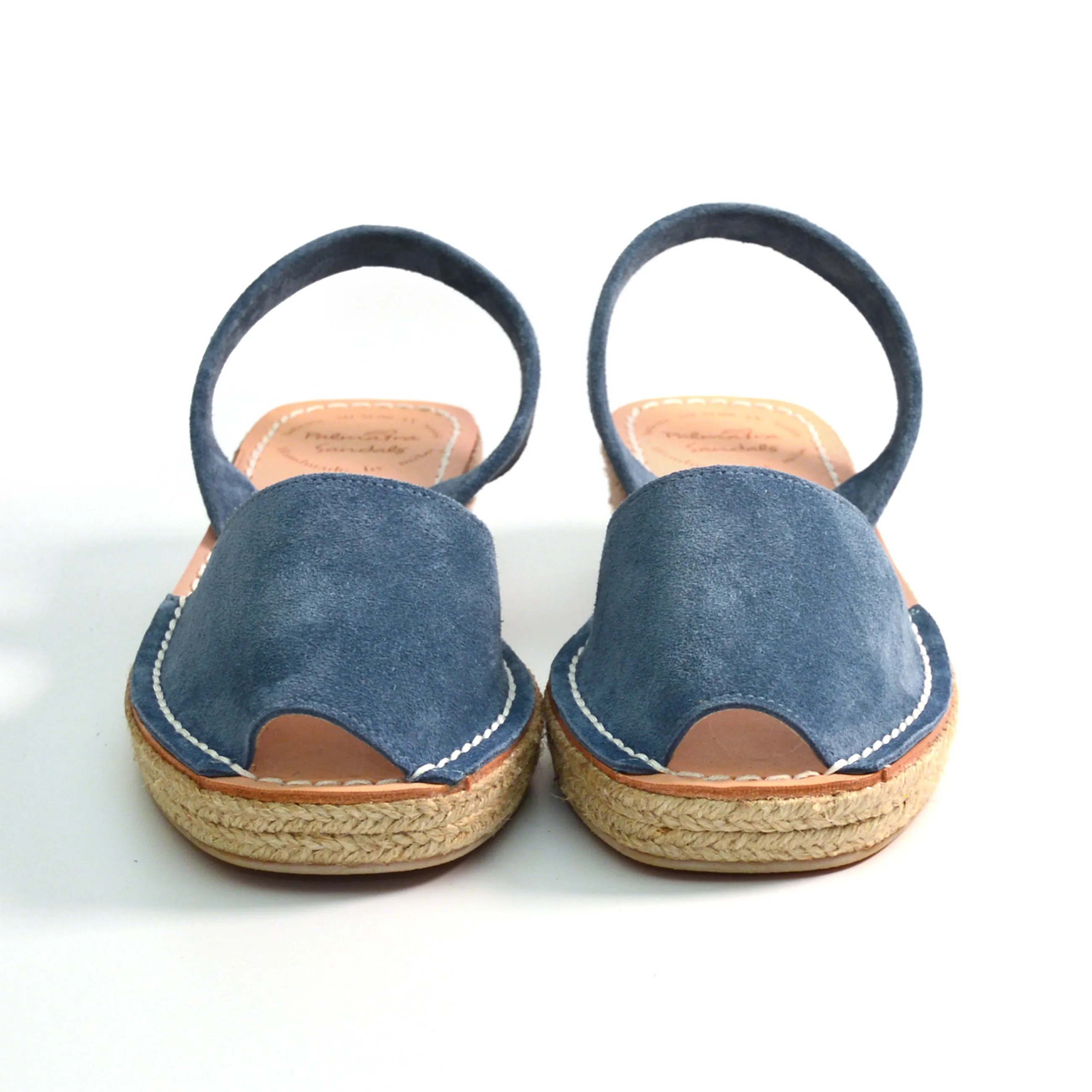 Denim Low Espadrille Wedge