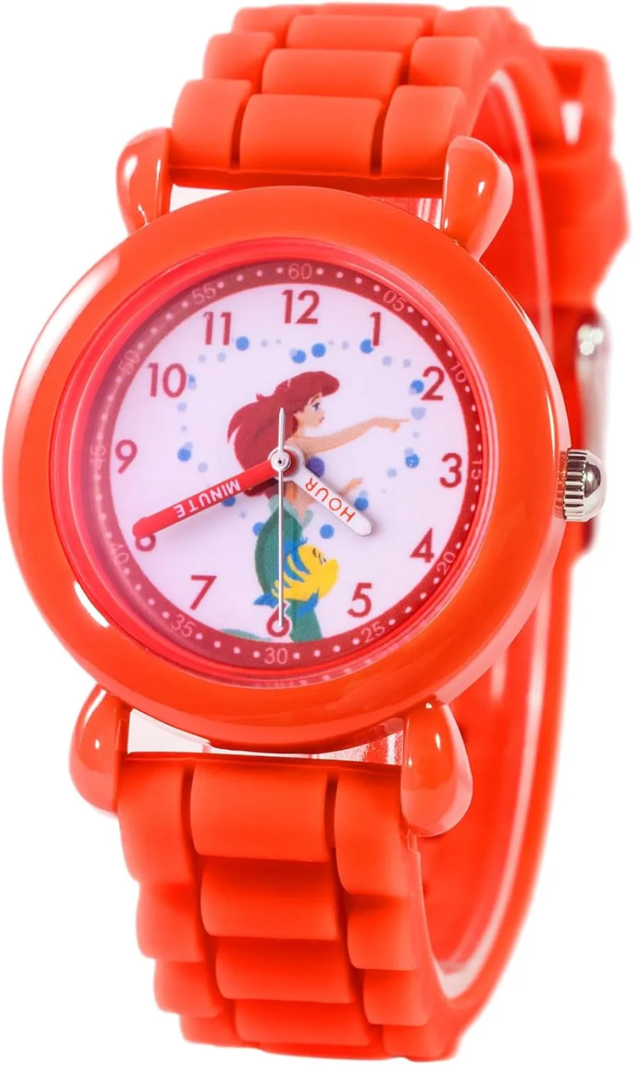 Disney Valentines Kids' Plastic Time Teacher Analog Quartz Silicone Strap Watch