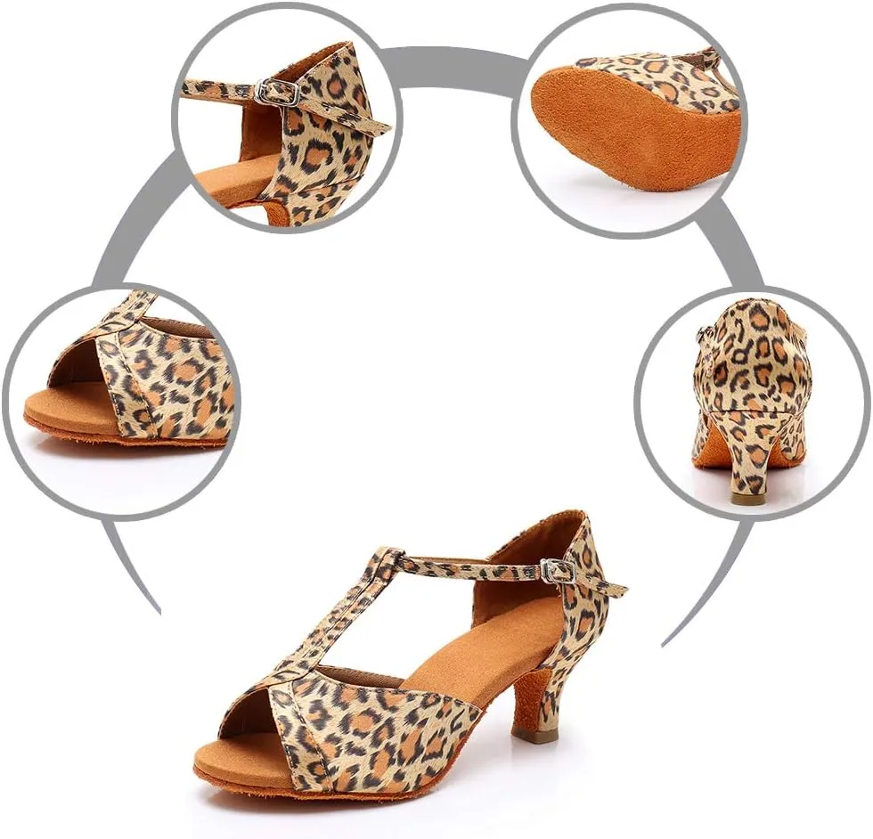 DKZSYIM Glitter Women Latin Dance Shoes Ballroom Salsa Tango Practice Performence Party Dancing Shoes,Model NU259