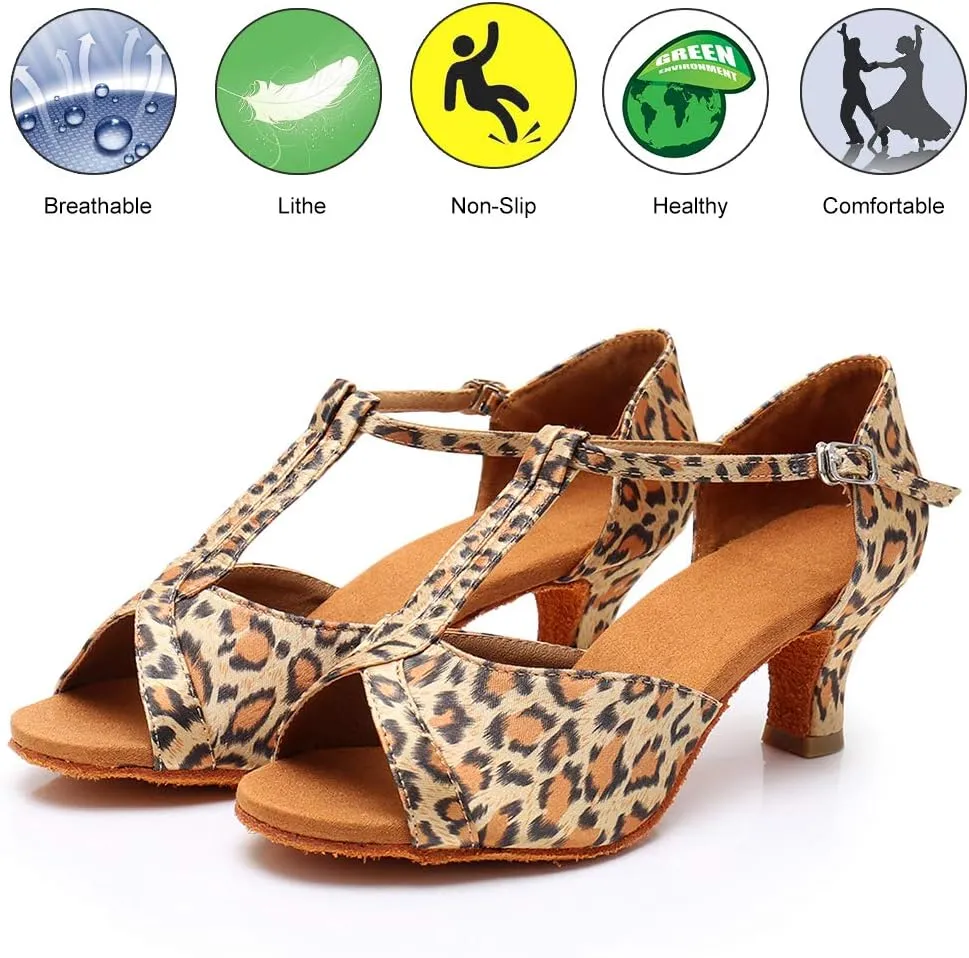 DKZSYIM Glitter Women Latin Dance Shoes Ballroom Salsa Tango Practice Performence Party Dancing Shoes,Model NU259