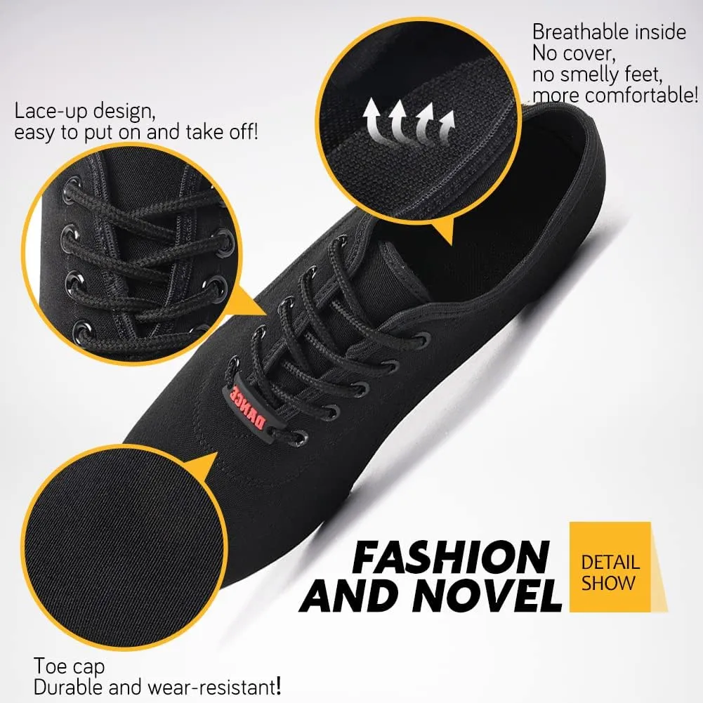 DKZSYIM Men and Women's Boost Dance Sneaker Modern Jazz Ballroom Performance Dance-Sneakers Sports Shoes,Model LHD-NJB