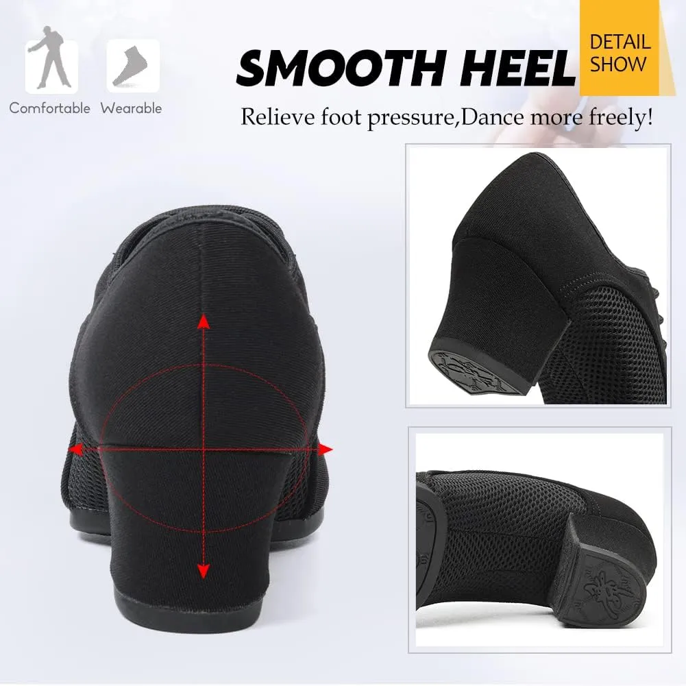 DKZSYIM Men and Women's Boost Dance Sneaker Modern Jazz Ballroom Performance Dance-Sneakers Sports Shoes,Model LHD-NJB