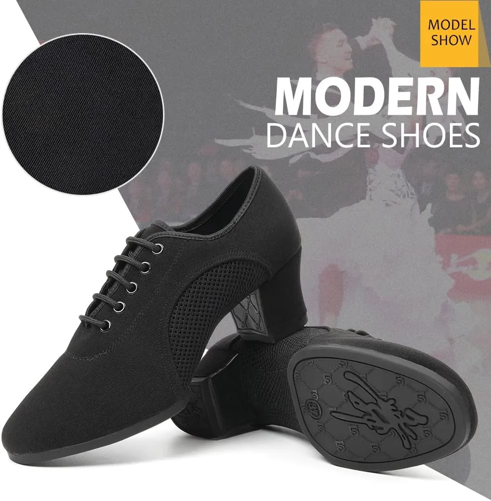 DKZSYIM Men and Women's Boost Dance Sneaker Modern Jazz Ballroom Performance Dance-Sneakers Sports Shoes,Model LHD-NJB