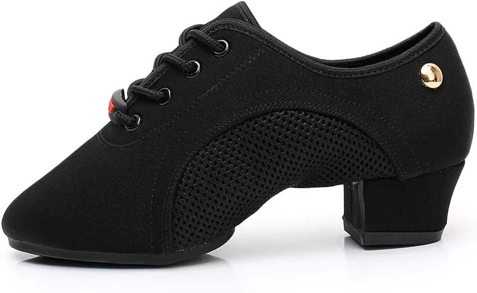 DKZSYIM Men and Women's Boost Dance Sneaker Modern Jazz Ballroom Performance Dance-Sneakers Sports Shoes,Model LHD-NJB