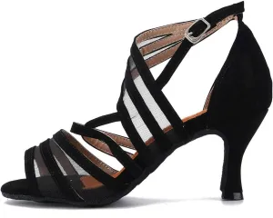 DKZSYIM Women's Latin Dance Shoes Ballroom Performance Salsa Practice Dancing Shoes,Model YCL300
