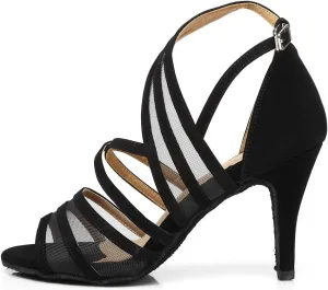 DKZSYIM Women's Latin Dance Shoes Ballroom Performance Salsa Practice Dancing Shoes,Model YCL300