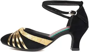 DKZSYIM Women's Latin Dance Shoes Ballroom Practice Performance Dance Shoes Model DYBJ