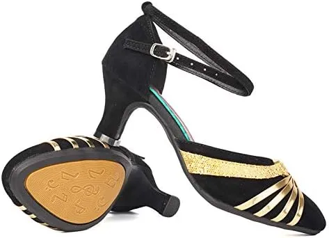 DKZSYIM Women's Latin Dance Shoes Ballroom Practice Performance Dance Shoes Model DYBJ