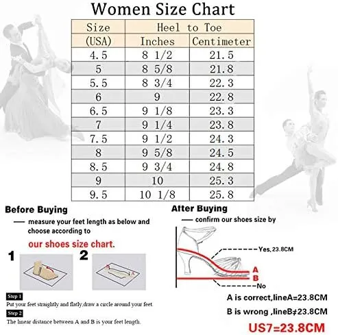 DKZSYIM Women's Latin Dance Shoes Ballroom Practice Performance Dance Shoes Model DYBJ