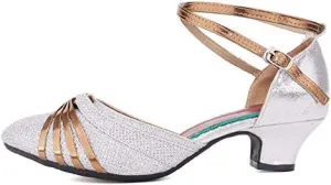 DKZSYIM Women's Latin Dance Shoes Ballroom Practice Performance Dance Shoes Model DYBJ