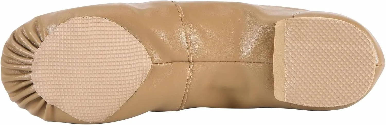 Dynadans Unisex PU Leather Upper Slip-on Jazz Shoe with Elastics for Women and Men's Dance Shoes UG
