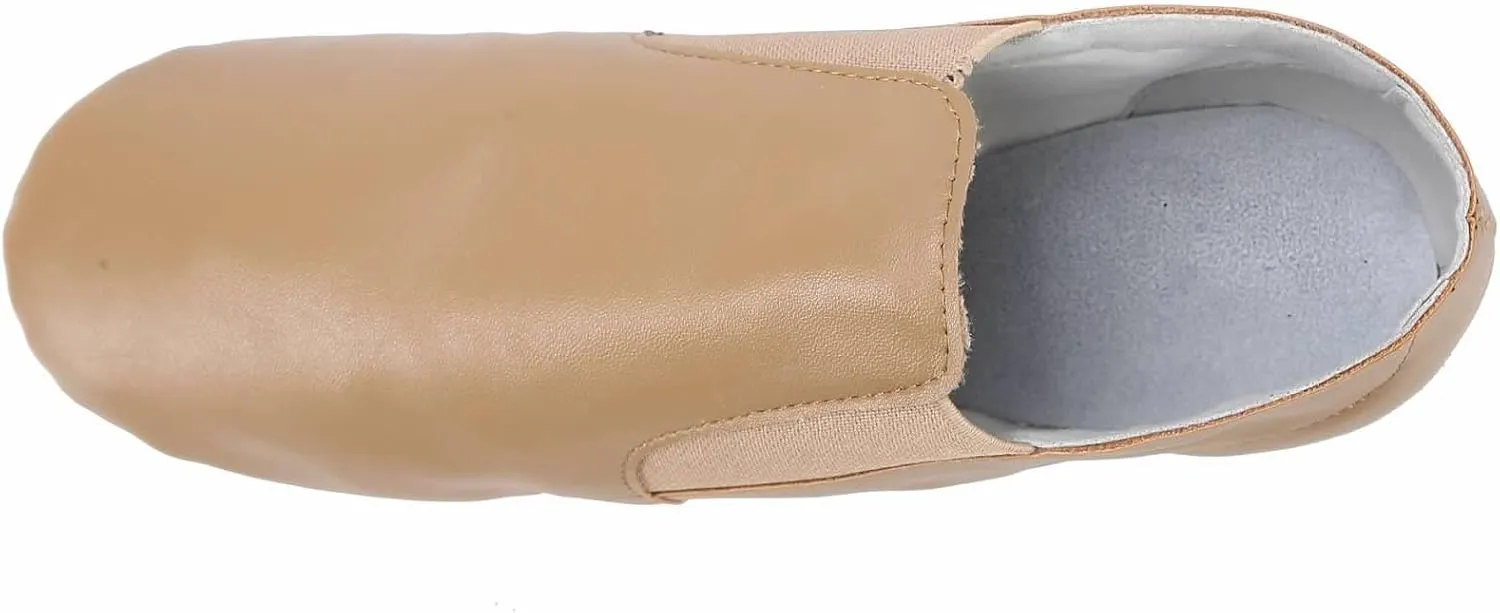 Dynadans Unisex PU Leather Upper Slip-on Jazz Shoe with Elastics for Women and Men's Dance Shoes UG