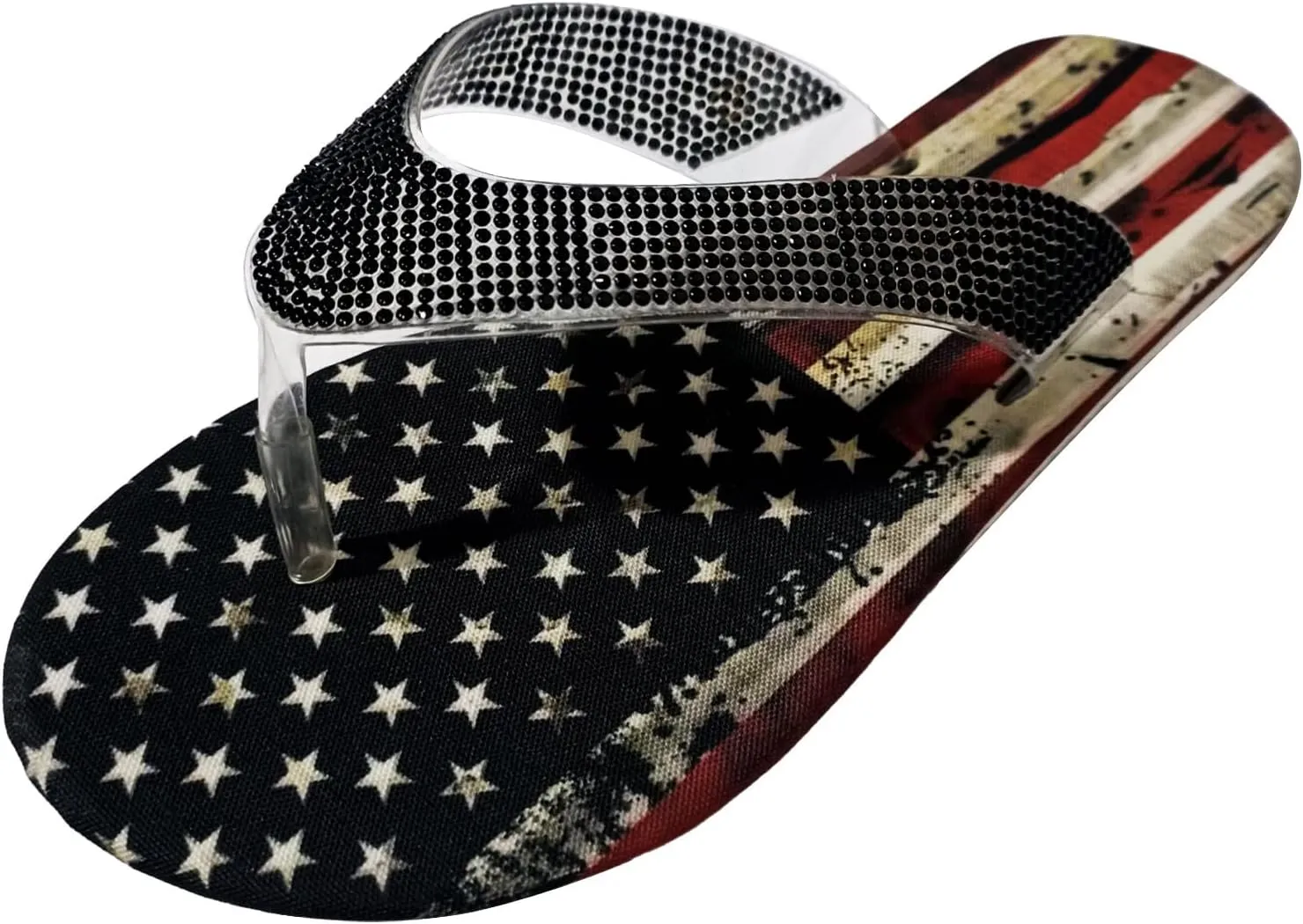 Eduavar Womens Wedge Sandals, Sandals for Women Dressy 4th of July Flip Flops Comftable Anti-Slip Flat Sandal