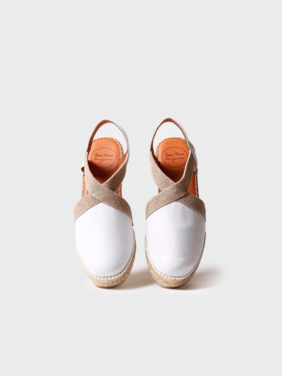 Espadrille Wedge Sandal - White