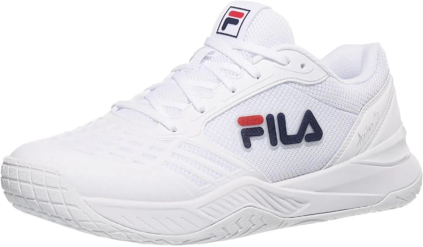 Fila Axilus 3 Men 's Shoes (White/Fila Navy/Fila Red) (White/Fila Navy/Fila Red, US Footwear Size System, Adult, Men, Numeric, Medium, 11)