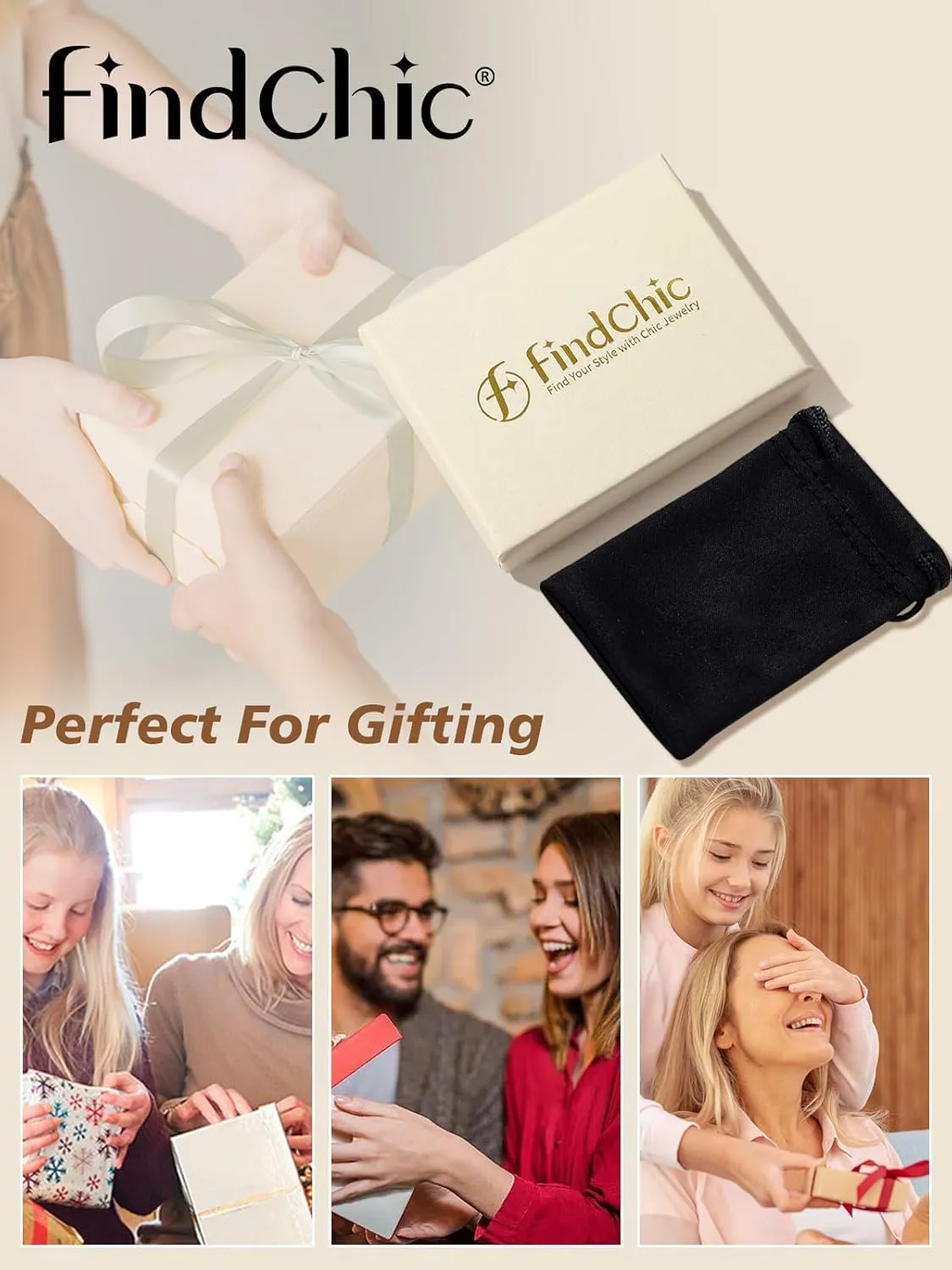 FindChic Custom Name Necklace Personalized Stainless Steel Layered Necklace for Women Girls Gold Plated/Black Name Plate Jewelry Gift for Gf Mom Daughter, with Gift Box