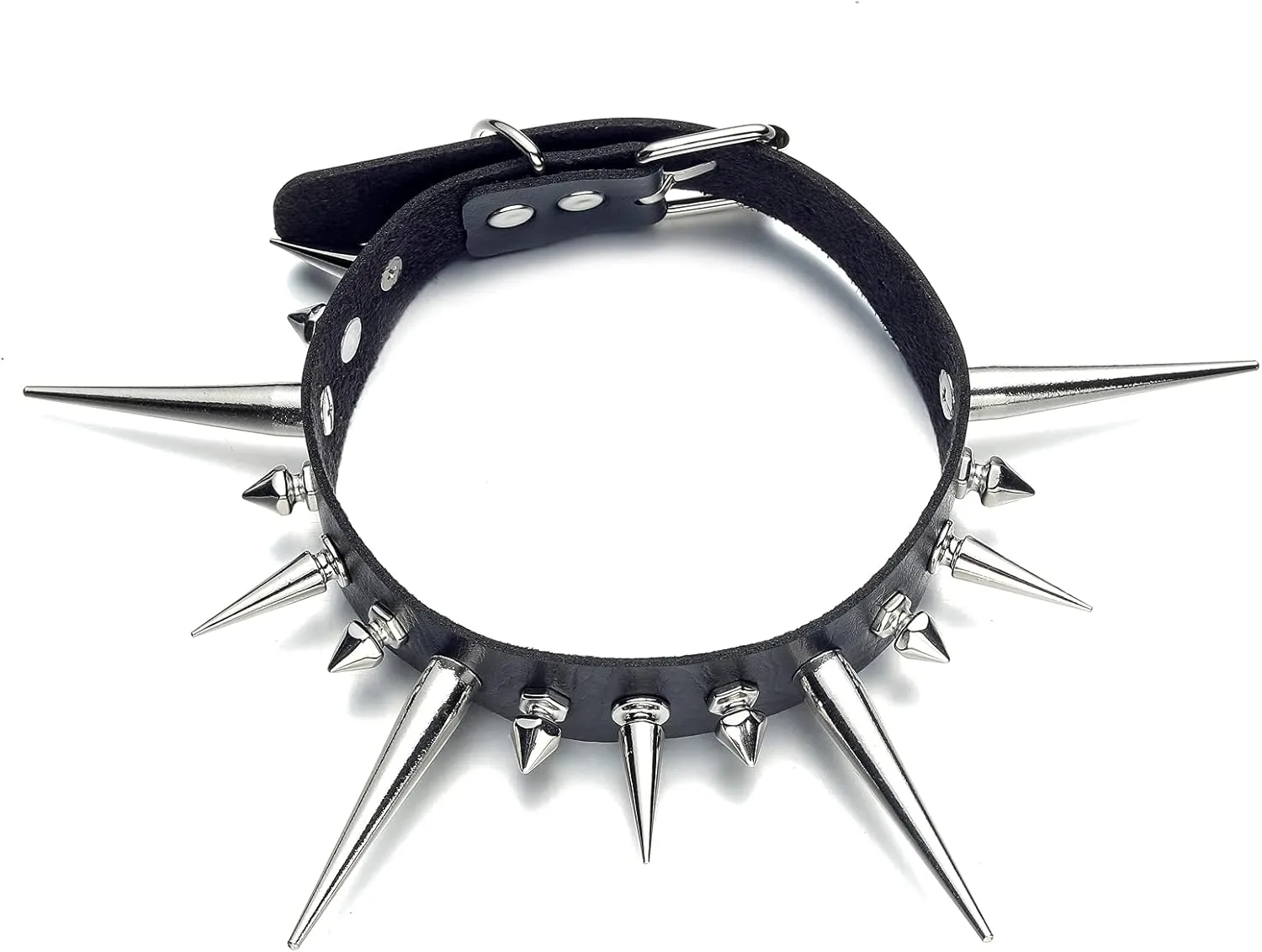 FNQUFUJ Goth Necklaces Long Spiked Choker Punk Rock Collar Halloween Costume Jewelry Gothic Accessories