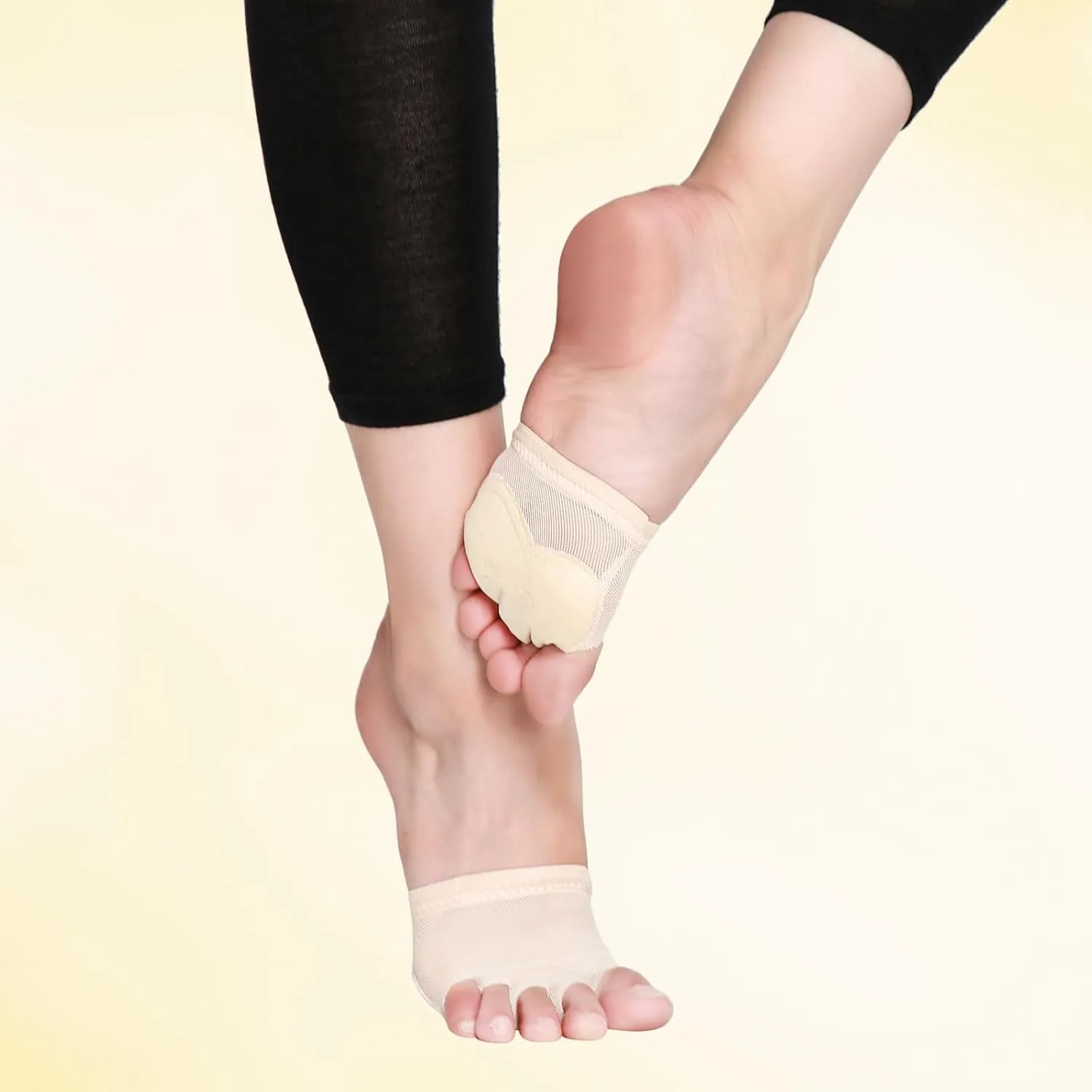 Foot Undies Thongs Half Sole Dance Shoes 5 Toe Lyrical Dance Paws Pads Ballet Contemporary Dance Shoes for Women Girls