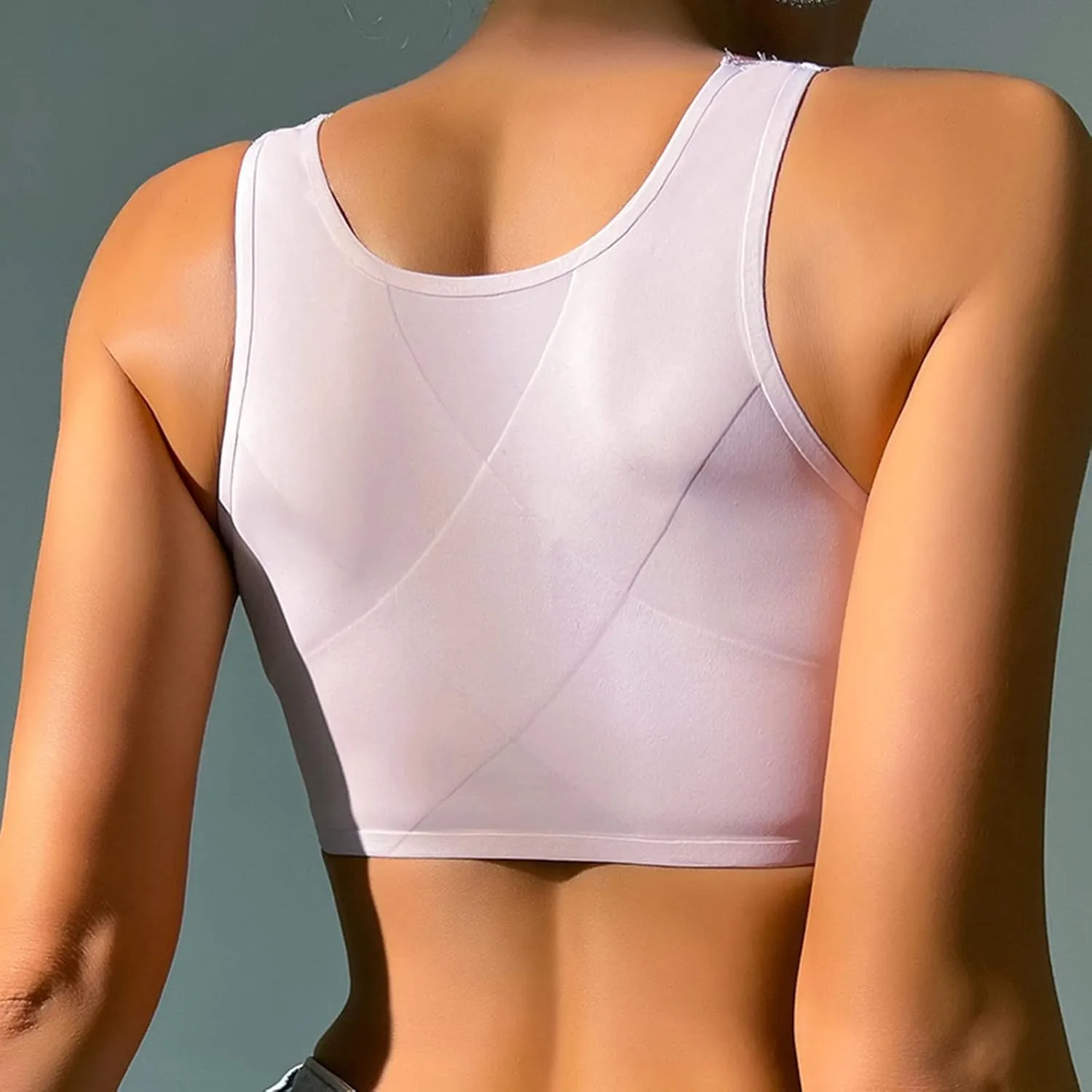 Front Close Lace Bra for Women Wireless Comfy Post Surgery Padded Support Wirefree Bra Racerback T-Shirt Shapewear Bra