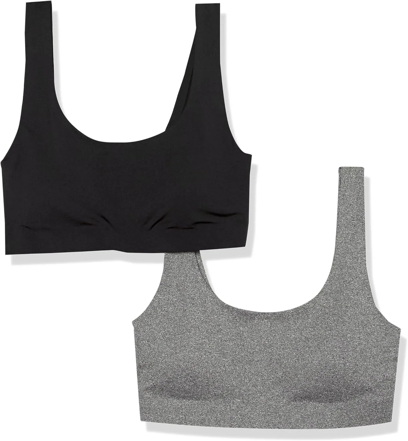 Fruit of the Loom Girls Invisible Scoop Neck Bralette, 2-Pack