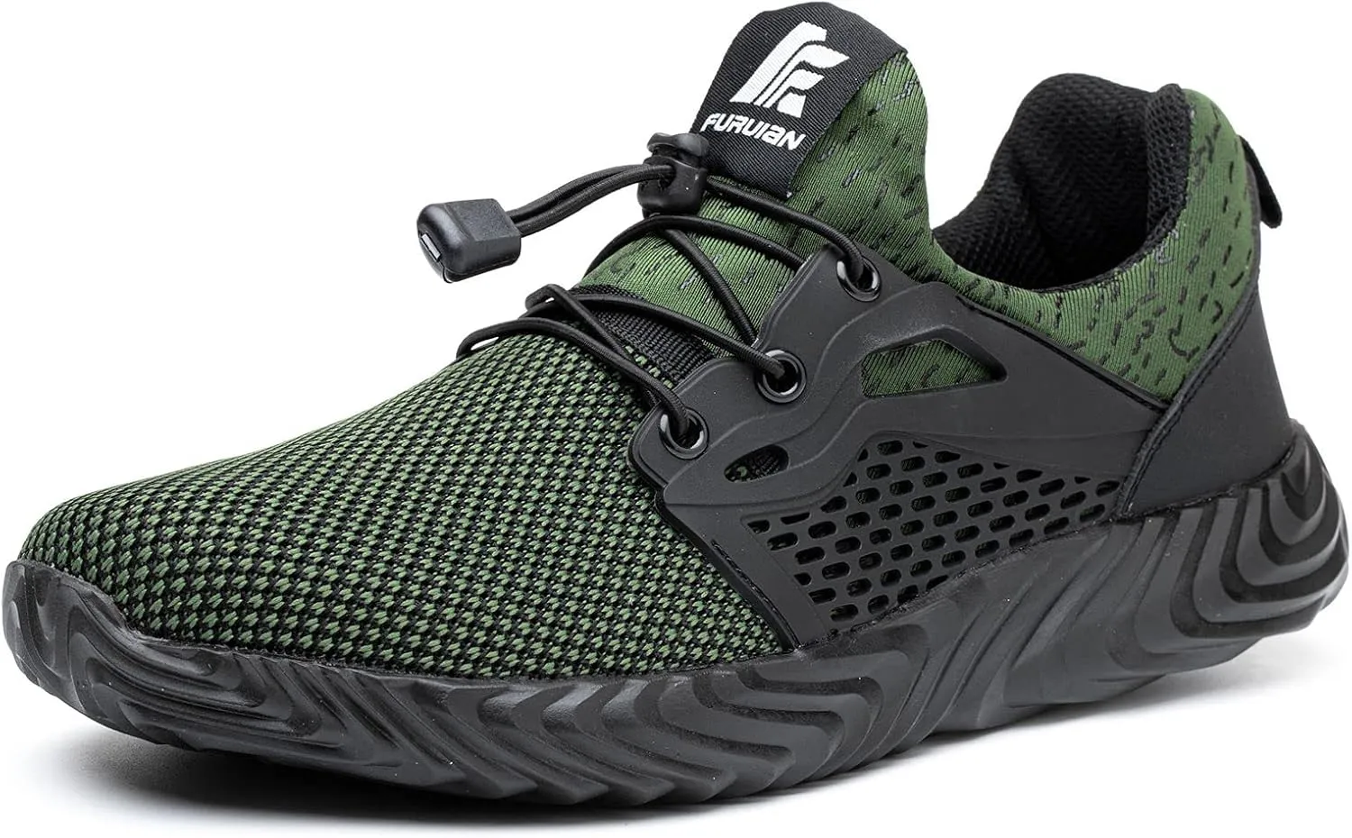 Furuian Steel Toe Indestructible Shoes Men Women Lightweight Puncture Resistant Safety Work Shoes Sneakers for Construction Working Breathable