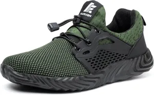 Furuian Steel Toe Indestructible Shoes Men Women Lightweight Puncture Resistant Safety Work Shoes Sneakers for Construction Working Breathable