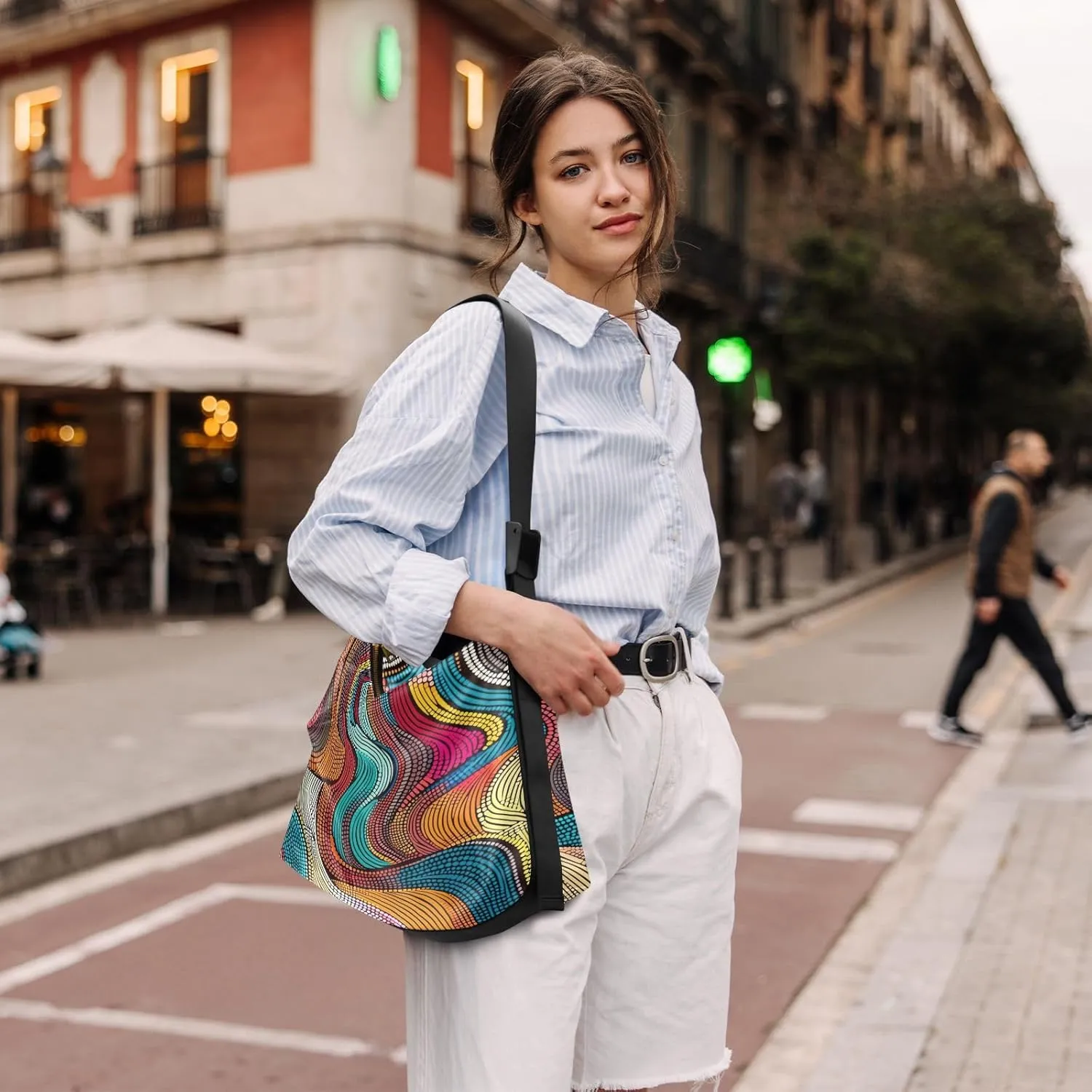 GAIGEO Watermelon Leather Bag with Shoulder Strap, Crossbody Leather Shoulder Bag, Shoulder Bag for Women Leather
