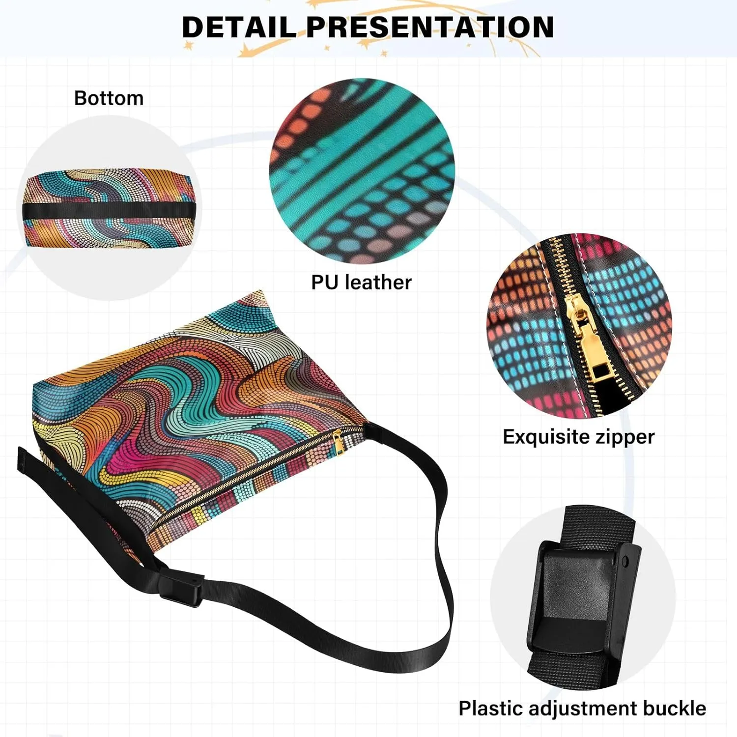 GAIGEO Watermelon Leather Bag with Shoulder Strap, Crossbody Leather Shoulder Bag, Shoulder Bag for Women Leather