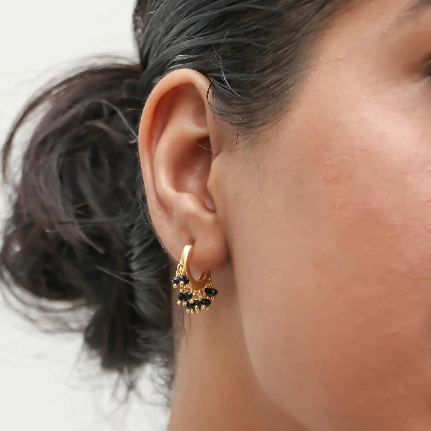 Gempires Green Peridot Beaded Earrings August Birthstone Gemstone Gifts Hypoallergenic Gold Plated Dainty Handmade Crystal Jewelry