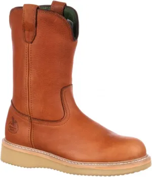 Georgia Boot Men's Farm And Ranch Wellington Work Round Toe Gold 11.5 EE US
