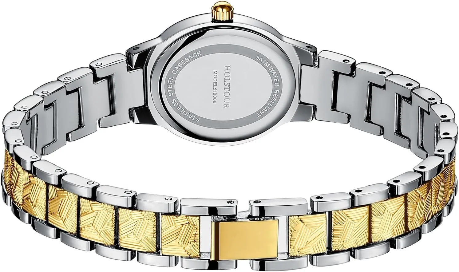Gold Watches for Women with Vintage Bracelet Roman Dial Waterproof Adjustable Strap with Tools