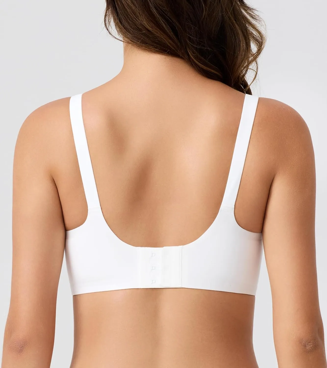 HACI Seamless Wireless Everyday Bra for Women No Underwire Bralettes V Neck U Back with Support Push Up