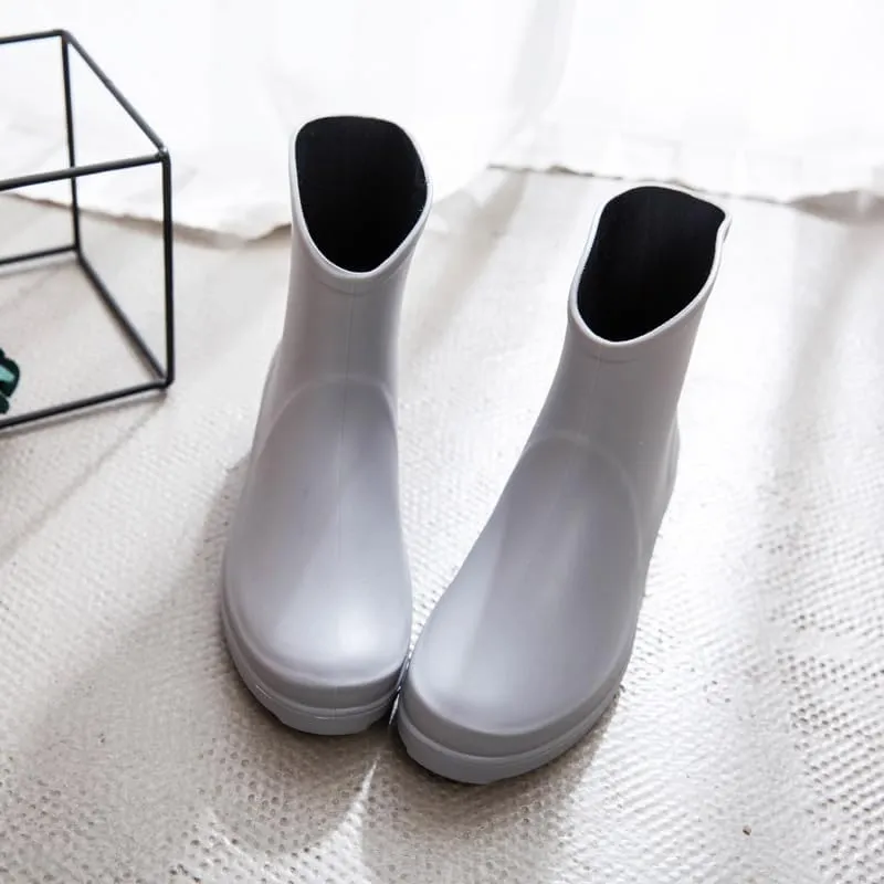 Harssidanzar Womens Ankle Rain Boots Waterproof Garden Shoes Anti-Slipping Short Rain Boots Outdoor Work Shoes HL214US