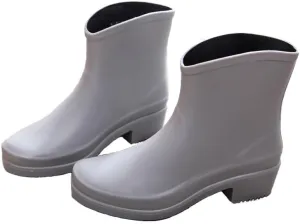 Harssidanzar Womens Ankle Rain Boots Waterproof Garden Shoes Anti-Slipping Short Rain Boots Outdoor Work Shoes HL214US