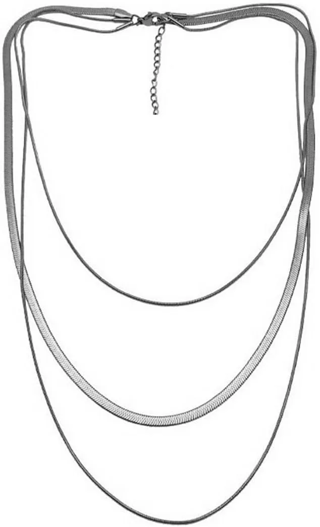 Herringbone Snake Necklace Layered Snake Chain Choker Necklaces Chain Thin Trendy Choker Jewelry