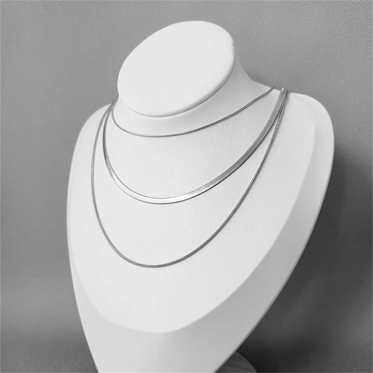 Herringbone Snake Necklace Layered Snake Chain Choker Necklaces Chain Thin Trendy Choker Jewelry