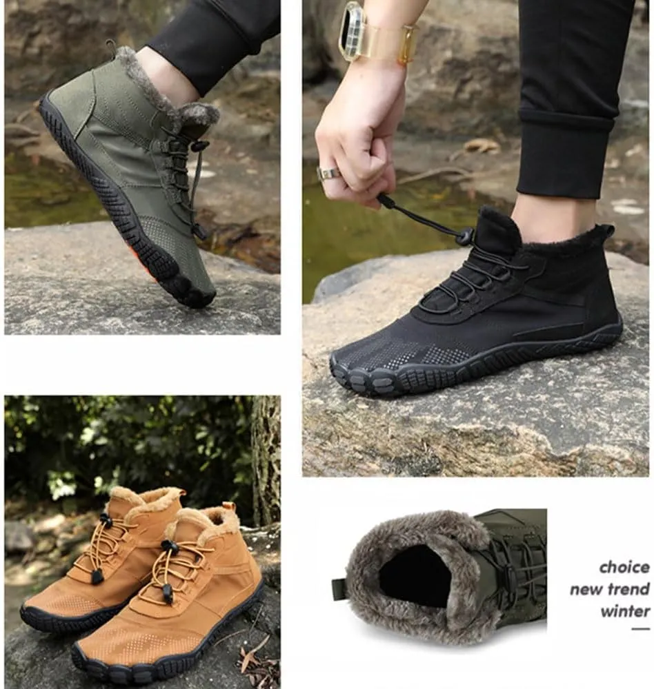 Hike Winter Footwear Barefoot Shoes Women, Winter Barefoot Shoes Wide Toe Box Men, Non-Slip & Waterproof Barefoot Boots Walking