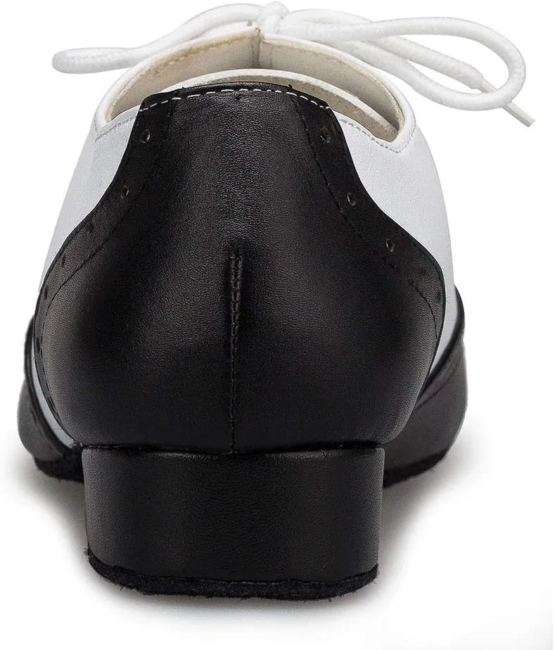 HIPPOSEUS Men's Ballroom Dance Shoes Suede Sole Low Heel 1" Latin Tango Morden Rumba Social Dance Shoes