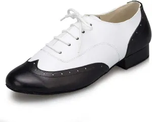 HIPPOSEUS Men's Ballroom Dance Shoes Suede Sole Low Heel 1" Latin Tango Morden Rumba Social Dance Shoes