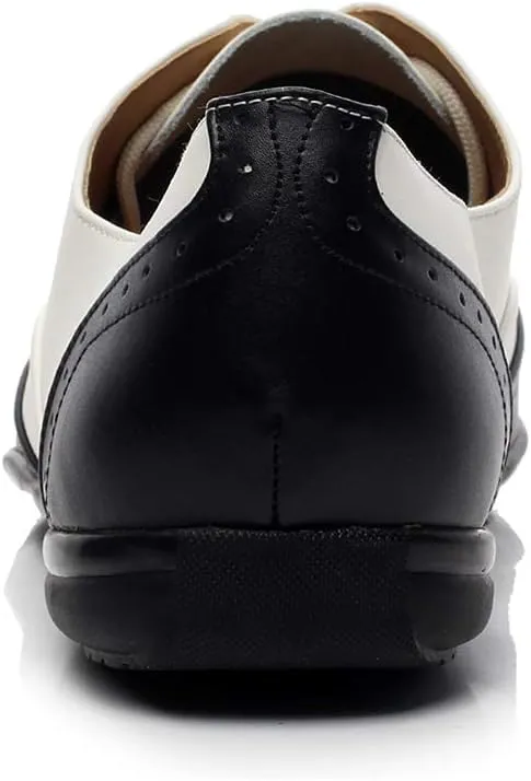 HROYL Men's Standard Latin/Jazz Dance Shoes Leather lace-up Ballroom W-701