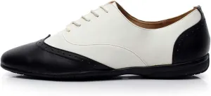 HROYL Men's Standard Latin/Jazz Dance Shoes Leather lace-up Ballroom W-701
