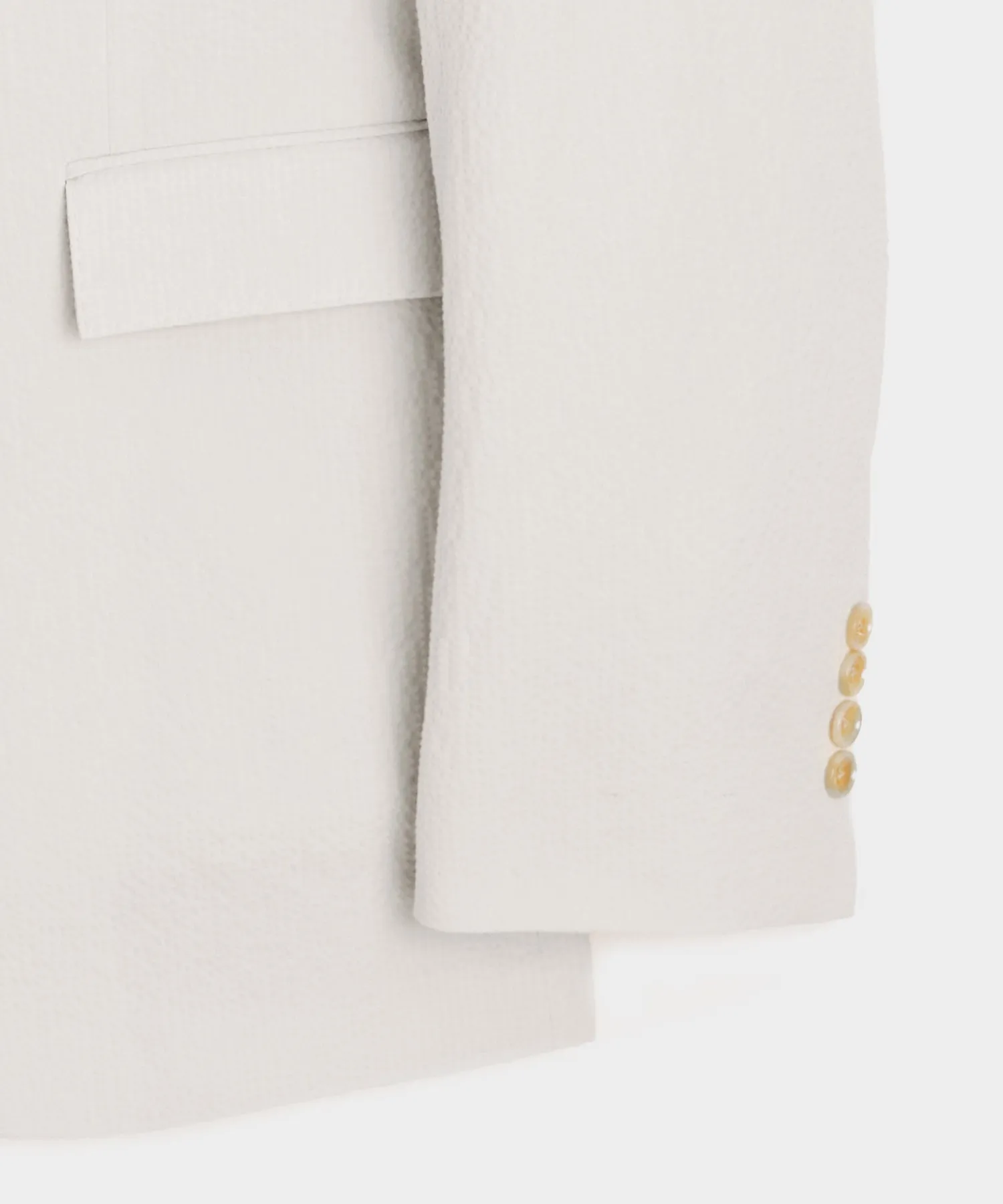 Italian Seersucker Double-Breasted Suit Jacket