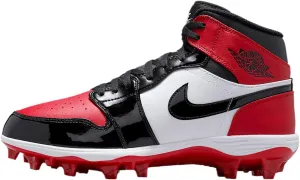 Jordan 1 Mid TD Men's Football Cleat (FJ6805-601, Gym Red/White/Black)