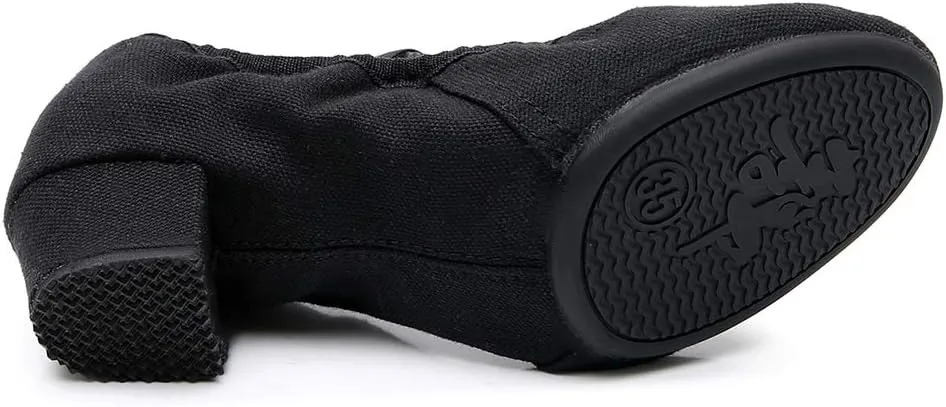 JUODVMP Canvas Jazz Slip-On Dance Shoes for Adult Women,Model MFFBJSX